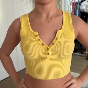 yellow tank top